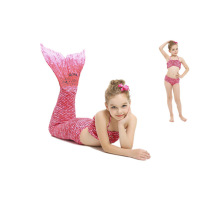 迪鲁奥(DILUAO)授权店铺 美人鱼衣服儿童美人鱼尾巴公主裙子女童女孩美人鱼衣服儿童鱼尾三件套装泳衣童话公主