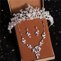 迪鲁奥(DILUAO)授权店铺 儿童皇冠头饰韩式新娘手工皇冠三件套公主头饰水钻王冠饰婚礼结婚婚纱配饰品公主梦