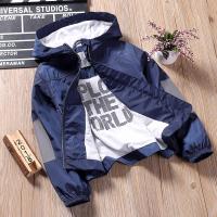 迪鲁奥(DILUAO)授权店铺 儿童冲锋衣男童外套春秋款中大童2021秋装新款潮洋气薄儿童外套冲锋衣春秋冬抗风 蓝色