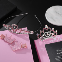 迪鲁奥(DILUAO)授权店铺 皇冠头饰韩国儿童饰头饰品女童可爱王冠公主小女孩水钻皇冠夹宝宝梳8532525