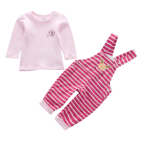 迪鲁奥(DILUAO)女宝宝秋装 婴儿背带套装0-1-2-3岁衣服 儿童外套外出服一岁两岁