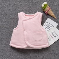 迪鲁奥(DILUAO)婴儿马甲春秋儿0-1女宝宝夹棉纯棉男童儿童秋冬加厚保暖