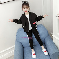 迪鲁奥（DILUAO)官方同款 儿童时髦三件套女童春秋套装2021新款女大童洋气运动装秋装潮