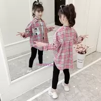 迪鲁奥(DILUAO)官方同款 小孩子穿的女童外套2021新款洋气秋装韩版女大童洋气网红衬衫春秋儿童衬衣潮
