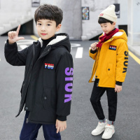 迪鲁奥(DILUAO)童装男童加厚加棉外套中长款2021新款6-8-10-12岁儿童冬季韩版中大童衣服