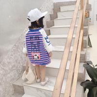 迪鲁奥(DILUAO)女童T恤春秋薄款儿童长袖休闲卫衣春装2021新款女宝宝洋气连衣裙