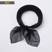 迪鲁奥(DILUAO)宝宝纯色薄款真丝小方巾儿童桑蚕丝防风围巾男童女童纱巾婴儿丝巾 黑色 小方巾65x65cm[推荐]