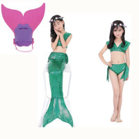 迪鲁奥(DILUAO)美人鱼尾巴公主裙儿童美人鱼泳衣 女童女孩美人鱼套装美人鱼服装