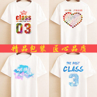 迪鲁奥(DILUAO)班服定制纯棉T恤短袖儿童订diy工作服同学聚会文化广告衫印字logo