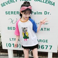 迪鲁奥(DILUAO)7女童T恤2021夏装8中大童小学生女孩10猫咪12刺绣13儿童短袖15岁