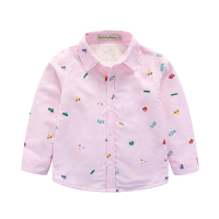 迪鲁奥(DILUAO)小孩子的衣服男童衬衫冬季新款宝宝长袖衬衫加绒舒适衬衫休闲翻领上衣w