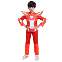 迪鲁奥(DILUAO)迷你特工队X衣服套装服装COS童装表演演出服夏装男童真人动漫图案