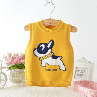 迪鲁奥(DILUAO)儿童毛衣背心婴幼儿纯棉针织马甲秋季男女宝宝坎肩小童毛衣针织衫