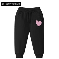 迪鲁奥(DILUAO)女童春秋儿童裤子纯棉休闲裤长裤宝宝小女孩洋气卡通卫裤2岁3