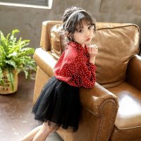 迪鲁奥(DILUAO)女童雪纺衬衫2021春装新款韩版洋气儿童长袖上衣3-7岁宝宝打底衫5