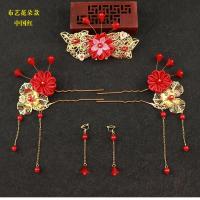 迪鲁奥(DILUAO)儿童古风古装汉服配饰清新彩色绢花流苏公主贵妃饰复古头饰COS