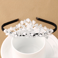 迪鲁奥(DILUAO)儿童皇冠头饰女箍韩版小女孩公主珍珠镶钻头箍女童加绒防滑夹