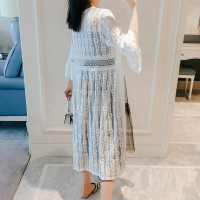 迪鲁奥(DILUAO)孕妇装夏季新款连衣裙时尚潮妈宽松网纱吊带孕妇裙子蕾丝防晒外套