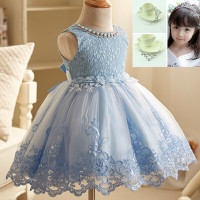 迪鲁奥(DILUAO)女童喇叭裤夏 薄款儿童装女夏天裙子公主裙女童儿童装连衣裙洋气女宝宝2021新款夏装蓬蓬裙纱裙子夏季