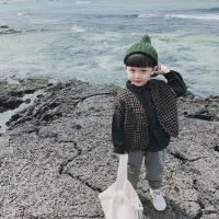 迪鲁奥(DILUAO)男童秋装马甲童装2021春秋新款儿童韩版格子马甲外穿男童上衣坎肩