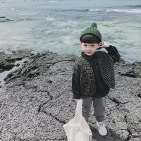 迪鲁奥(DILUAO)男童秋装马甲童装2021春秋新款儿童韩版格子马甲外穿男童上衣坎肩