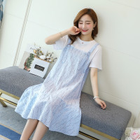 迪鲁奥(DILUAO)孕妇夏装连衣裙2021时尚新款荷叶边上衣仙女超仙夏天孕妇裙子