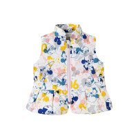 迪鲁奥（DILUAO)女童外套女宝宝秋冬薄夹棉马甲迪士尼外套立领马夹 花色