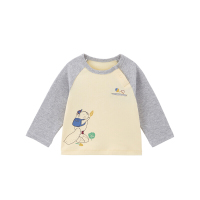 迪鲁奥(DILUAO)男宝宝圆领套头长袖纯棉T恤19秋装新款儿童休闲上衣