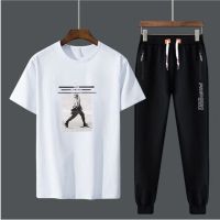 迪鲁奥(DILUAO)13-14-15-16岁男孩衣服大童男装夏装短袖T恤纯棉裤子休闲运动套装