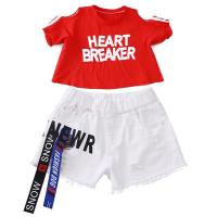 迪鲁奥(DILUAO)女童夏装套装2021新款嘻哈韩版中大童洋气儿童外套短款童装潮12岁