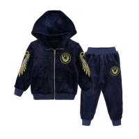 迪鲁奥(DILUAO)童装儿童套装男童金丝绒春装中大童男装衣服运动休闲春秋季两件套