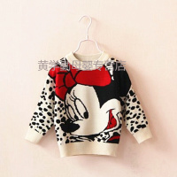 迪鲁奥(DILUAO)2021新款春秋双层加厚套头小中儿童女童圆领宝宝针织衫中大童毛衣