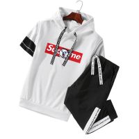 迪鲁奥(DILUAO)童装男童套装青少年初中生夏季运动12岁男大童13短袖T恤14休闲套