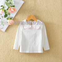 迪鲁奥(DILUAO)婴儿秋衣上衣纯棉女童长袖T恤0-1岁3婴幼儿秋装宝宝娃娃领打底衫