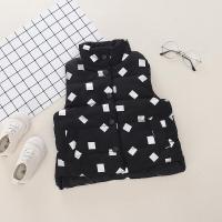 迪鲁奥(DILUAO)2021新款儿童马甲季加厚男女童宝宝中小童棉坎肩外穿Sy 黑色