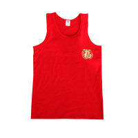 迪鲁奥(DILUAO)儿童背心男童本命年大红色纯棉猪年中大童男孩10-12-15岁无袖打底