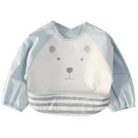 迪鲁奥(DILUAO)日本宝宝防水反穿衣兜宝宝带袖罩衣围嘴儿童防水围兜吃饭兜