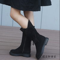 迪鲁奥(DILUAO)女童长靴4到11岁10鞋9秋冬8小学生7女孩穿的6保暖皮鞋5公主新款长靴子