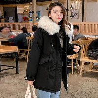 迪鲁奥(DILUAO)孕妇装2021秋冬新款韩版棉服女大毛领上衣外套A版大码孕妇装