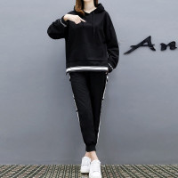 迪鲁奥(DILUAO)孕妇装2021秋冬新款纯棉网红孕妇套装休闲运动两件套装卫衣套装