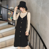 迪鲁奥(DILUAO) 孕妇春装连衣裙套装时尚款2021新款春秋孕妇装时尚潮妈春秋孕妇裙