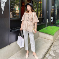 迪鲁奥(DILUAO) 孕妇夏装薄款托腹裤2021外穿潮妈夏孕妇裤打底裤时尚孕妈夏天裤子