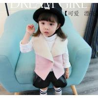 迪鲁奥(DILUAO)女童外套棉衣 女童马甲秋冬款 女童外套冬 宝宝加绒坎肩羊羔毛儿童棉马夹b840-13 粉色