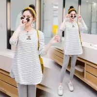 迪鲁奥(DILUAO) 孕妇装春秋装孕妇孕妇上衣长袖女宽松秋季孕妇打底衣
