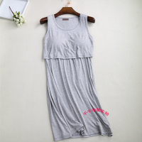 迪鲁奥(DILUAO)莫代尔孕妇睡裙怀孕期春夏外穿背心哺乳裙子产后月子服喂奶衣睡衣