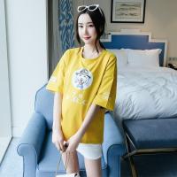 迪鲁奥(DILUAO)孕妇装夏装外出2021新款上衣T恤孕妇连衣裙中长款时尚潮妈孕妇套装夏季宽松透气孕妇裙子色