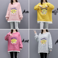 迪鲁奥(DILUAO)YXXM 孕妇装 2021夏季新款韩版秋冬孕妇套装时尚宽松补丁图案假两件上衣+托腹裤两件套 980