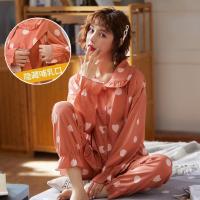 迪鲁奥(DILUAO)YXXM 孕妇装 2021夏新款睡衣春秋冬季月子服哺乳衣产前产后喂奶衣哺乳家居月子服套装 1920