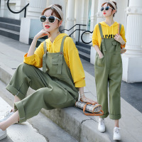 迪鲁奥(DILUAO)孕妇大码连体裤纯色休闲孕妇背带裤秋装长裤工装裤时尚显瘦孕妈外穿托腹裤