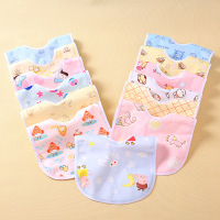 迪鲁奥(DILUAO)宝宝吃饭兜婴儿天鹅绒防水暗扣儿童口水巾婴幼儿围兜5条/10条